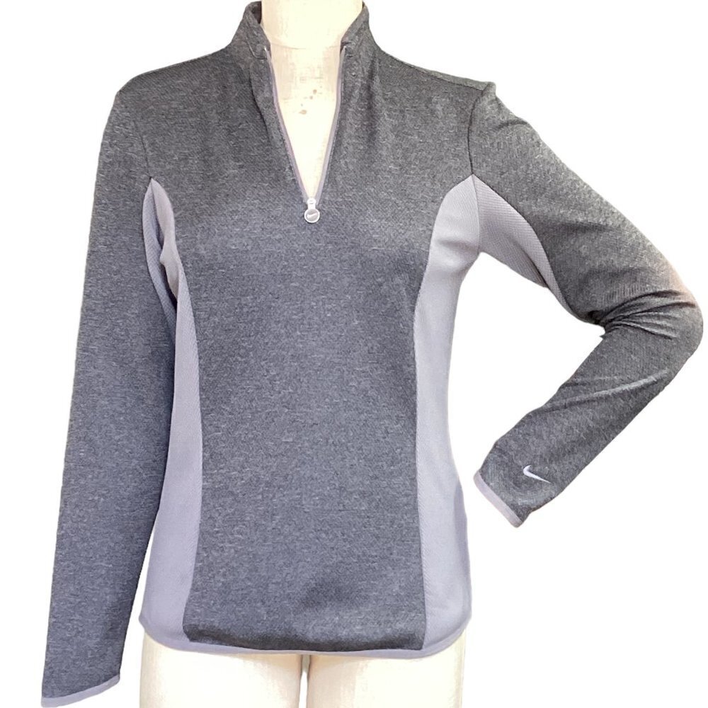 Nike Golf Tour Performance Women's 1/4‎ Zip Top Sz S Grays #21H